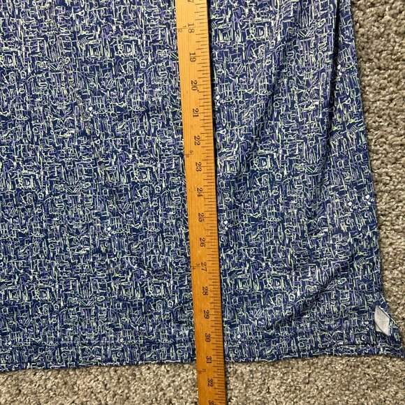 Donald Ross Sportswear Men's Size L Blue Patterned Polo Golf Shirt - Picture 11 of 11